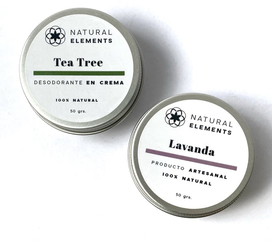 Kit Desodorantes en crema Tea tree y Lavanda 50g (Lata)